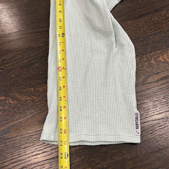 Gymshark Sweatpants Women’s Medium Mint Green Ribbed Drawstring Athletic Yoga - Picture 8 of 8